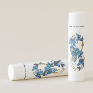 Symbol Infinity of Blue Morpho Butterflies Lip Balm