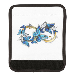 Symbol Infinity of Blue Morpho Butterflies Luggage Handle Wrap