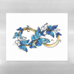 Symbol Infinity of Blue Morpho Butterflies Magnetic Dry Erase Sheet