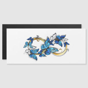 Symbol Infinity of Blue Morpho Butterflies Magnetic Invitation