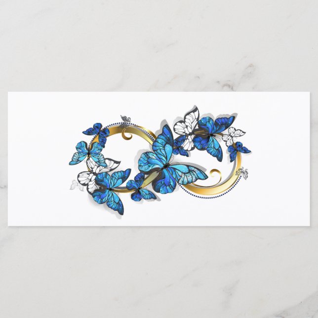Symbol Infinity of Blue Morpho Butterflies Menu (Front)