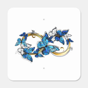 Symbol Infinity of Blue Morpho Butterflies Metal Sign