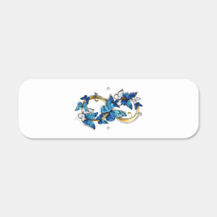 Symbol Infinity of Blue Morpho Butterflies Metal Sign