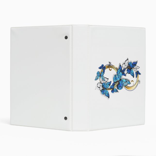 Symbol Infinity of Blue Morpho Butterflies Mini Binder (Background)