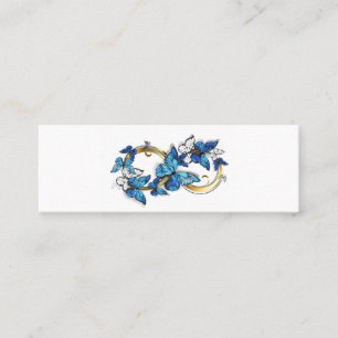Symbol Infinity of Blue Morpho Butterflies Mini Business Card