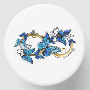 Symbol Infinity of Blue Morpho Butterflies Mini Candle Favors