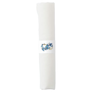 Symbol Infinity of Blue Morpho Butterflies Napkin Bands