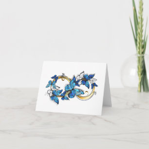 Symbol Infinity of Blue Morpho Butterflies Note Card