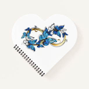 Symbol Infinity of Blue Morpho Butterflies Notebook