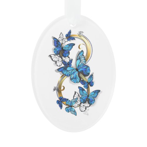 Symbol Infinity of Blue Morpho Butterflies Ornament