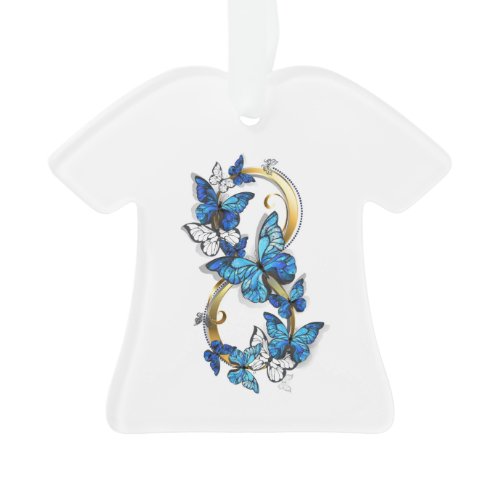 Symbol Infinity of Blue Morpho Butterflies Ornament