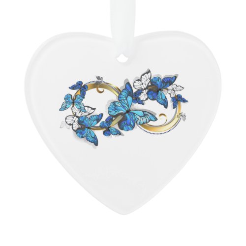 Symbol Infinity of Blue Morpho Butterflies Ornament