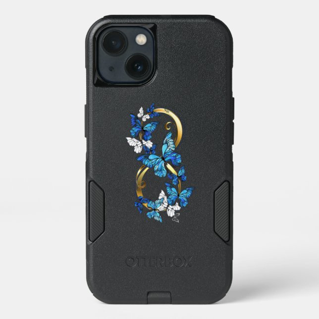 Symbol Infinity of Blue Morpho Butterflies Otterbox iPhone Case (Back)