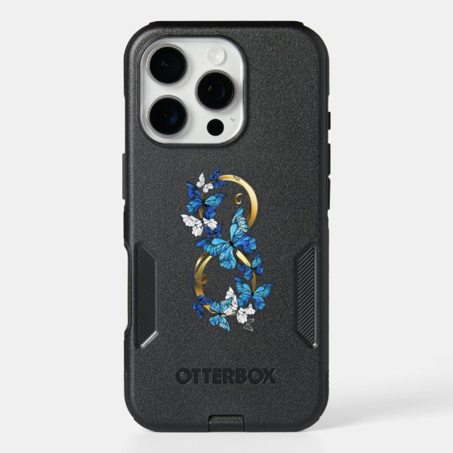 Symbol Infinity of Blue Morpho Butterflies Otterbox iPhone Case (Back)