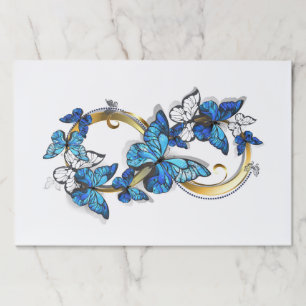 Symbol Infinity of Blue Morpho Butterflies Paper Pad