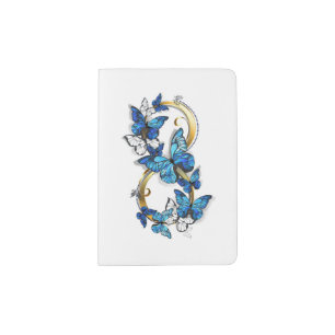 Symbol Infinity of Blue Morpho Butterflies Passport Holder