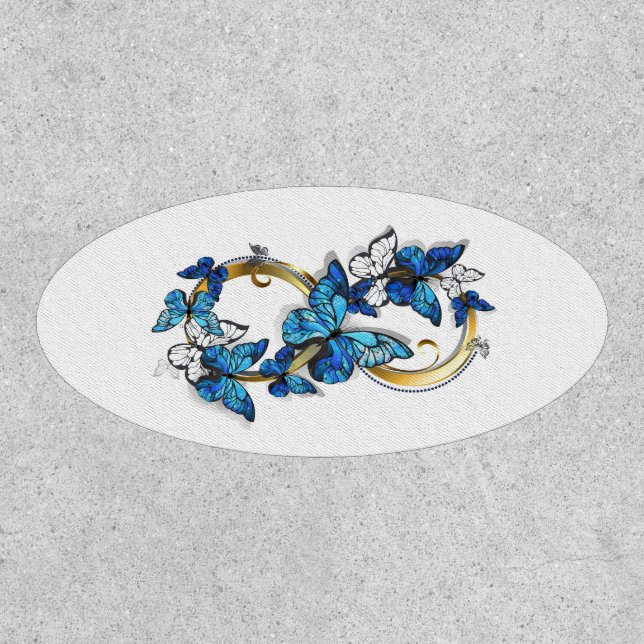Symbol Infinity of Blue Morpho Butterflies Patch (Front)