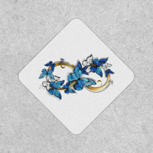 Symbol Infinity of Blue Morpho Butterflies Patch