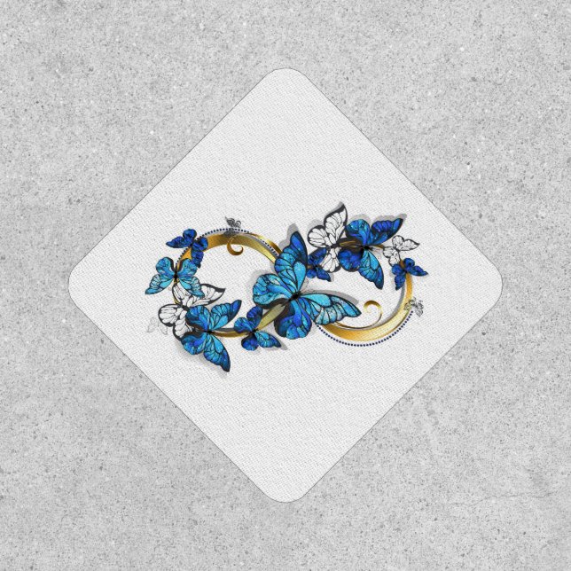 Symbol Infinity of Blue Morpho Butterflies Patch (Front)