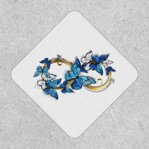 Symbol Infinity of Blue Morpho Butterflies Patch