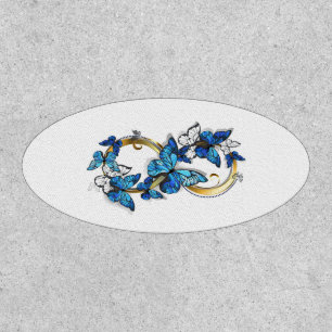 Symbol Infinity of Blue Morpho Butterflies Patch