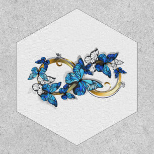 Symbol Infinity of Blue Morpho Butterflies Patch