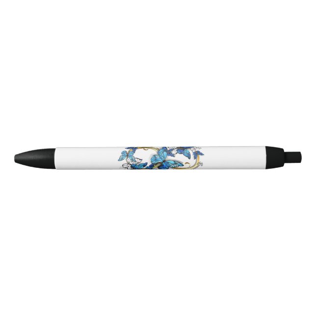 Symbol Infinity of Blue Morpho Butterflies Pen (Front)