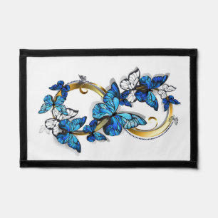 Symbol Infinity of Blue Morpho Butterflies Pennant