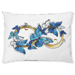 Symbol Infinity of Blue Morpho Butterflies Pet Bed
