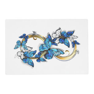 Symbol Infinity of Blue Morpho Butterflies Placemat