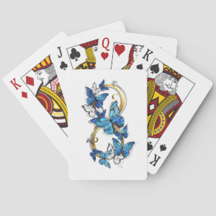 Symbol Infinity of Blue Morpho Butterflies Poker Cards