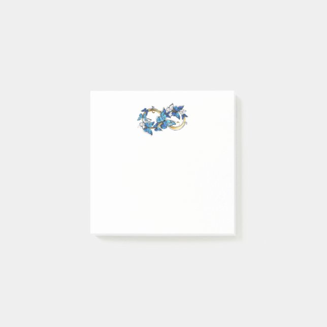 Symbol Infinity of Blue Morpho Butterflies Post-it Notes (Front)