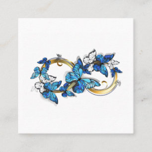 Symbol Infinity of Blue Morpho Butterflies Referral Card