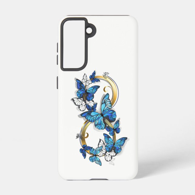 Symbol Infinity of Blue Morpho Butterflies Samsung Galaxy Case (Back)