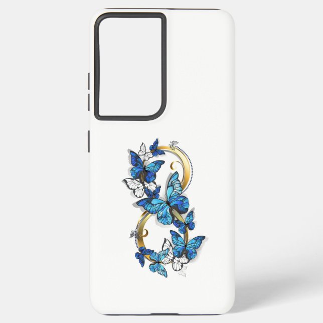 Symbol Infinity of Blue Morpho Butterflies Samsung Galaxy Case (Back)