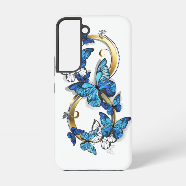 Symbol Infinity of Blue Morpho Butterflies Samsung Galaxy Case (Back)
