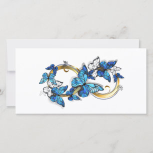 Symbol Infinity of Blue Morpho Butterflies Save The Date