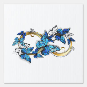 Symbol Infinity of Blue Morpho Butterflies Sign