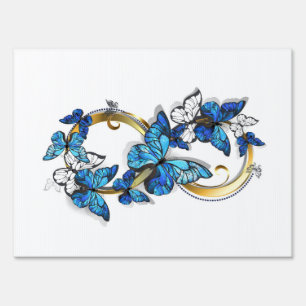 Symbol Infinity of Blue Morpho Butterflies Sign