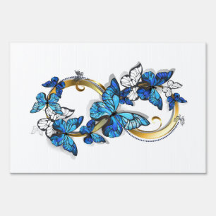 Symbol Infinity of Blue Morpho Butterflies Sign