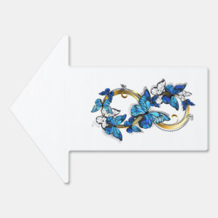 Symbol Infinity of Blue Morpho Butterflies Sign