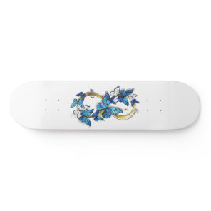 Symbol Infinity of Blue Morpho Butterflies Skateboard