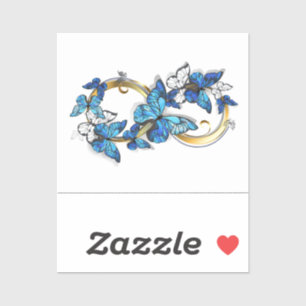 Symbol Infinity of Blue Morpho Butterflies Sticker