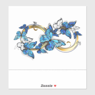 Symbol Infinity of Blue Morpho Butterflies Sticker