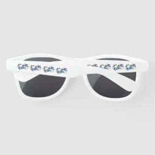 Symbol Infinity of Blue Morpho Butterflies Sunglasses