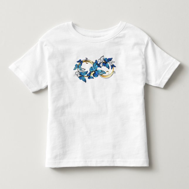 Symbol Infinity of Blue Morpho Butterflies Toddler T-shirt (Front)