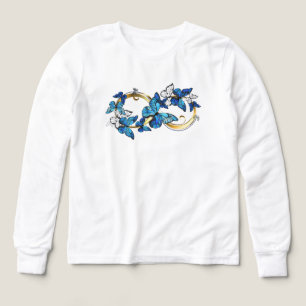 Symbol Infinity of Blue Morpho Butterflies Tri-Blend Shirts
