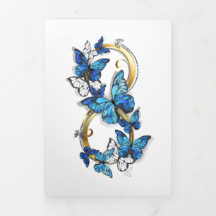 Symbol Infinity of Blue Morpho Butterflies Tri-Fold Program