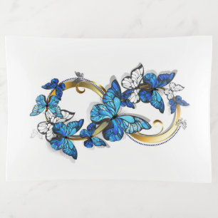 Symbol Infinity of Blue Morpho Butterflies Trinket Tray