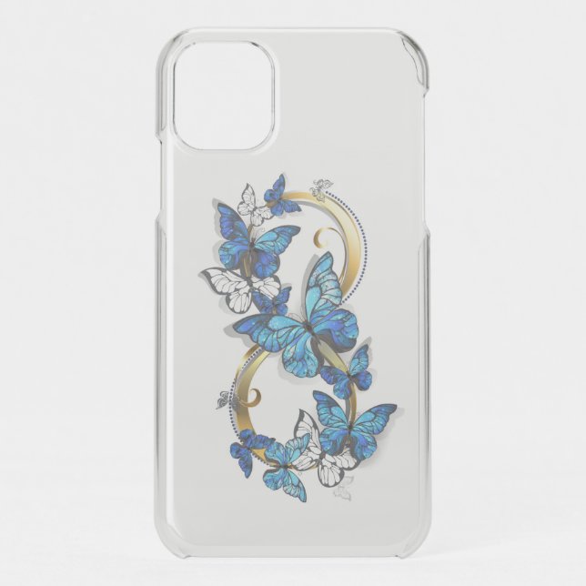 Symbol Infinity of Blue Morpho Butterflies Uncommon iPhone Case (Back)